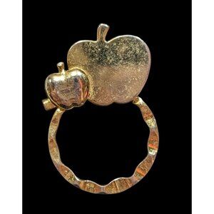 Detti Originals Teacher Apple Gold Tone Brooch